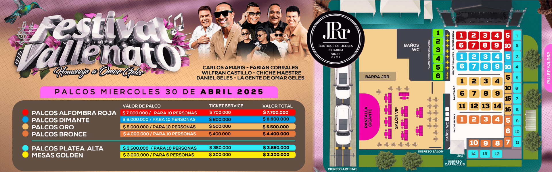Localidades y precios