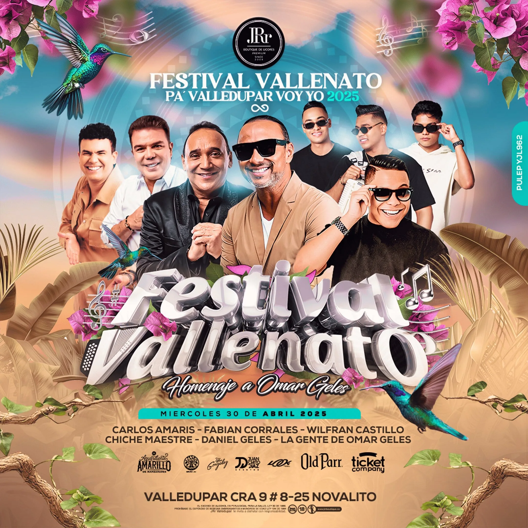 Cartel de Festival Vallenato 1er Dia