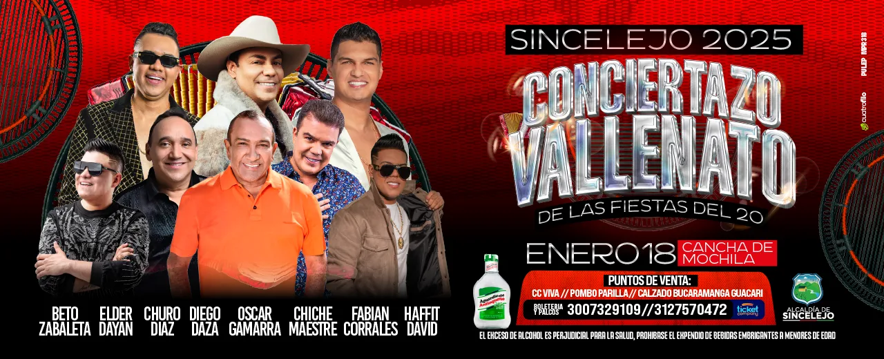 Cartel de Conciertazo Vallenato