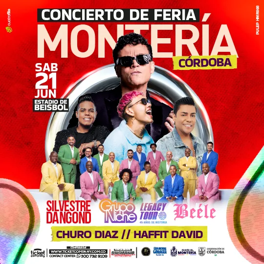 Cartel de Concierto de Feria Monteria