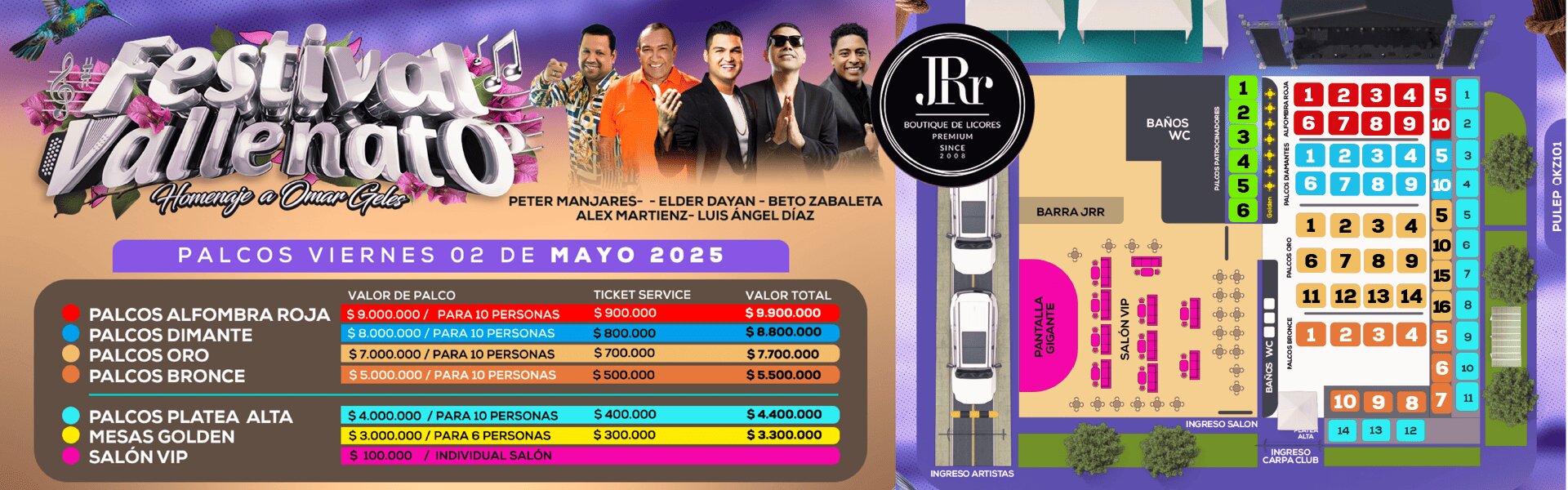 Localidades y precios