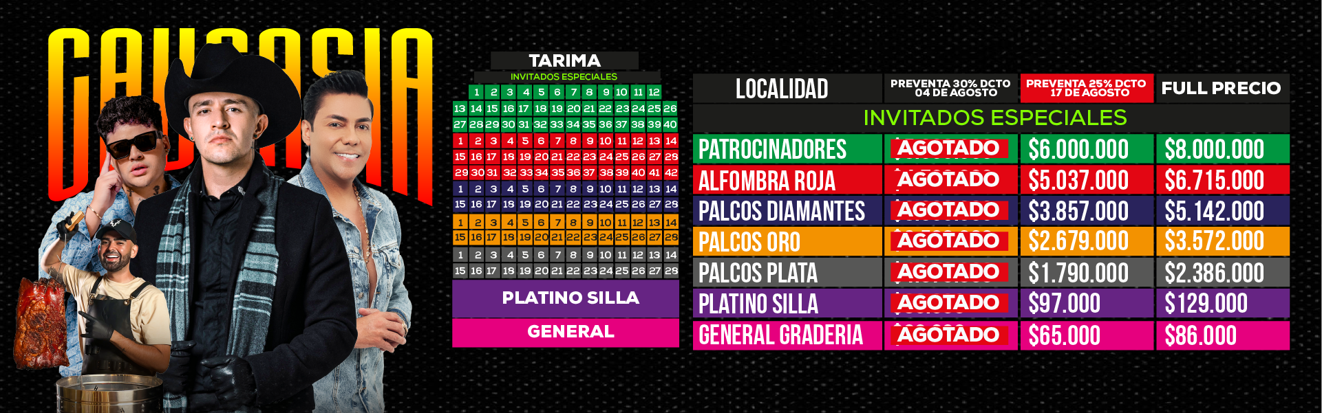 Localidades y precios