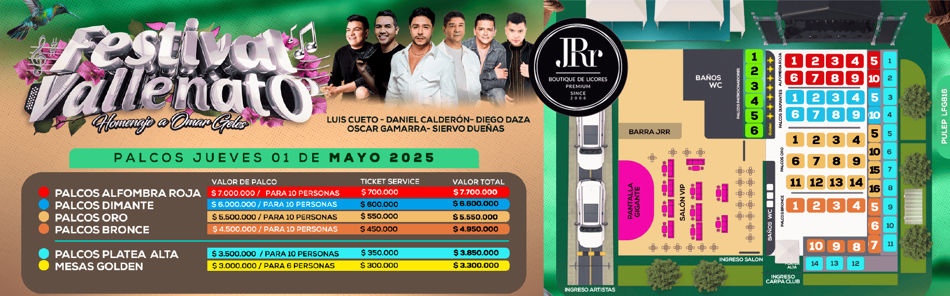 Localidades y precios
