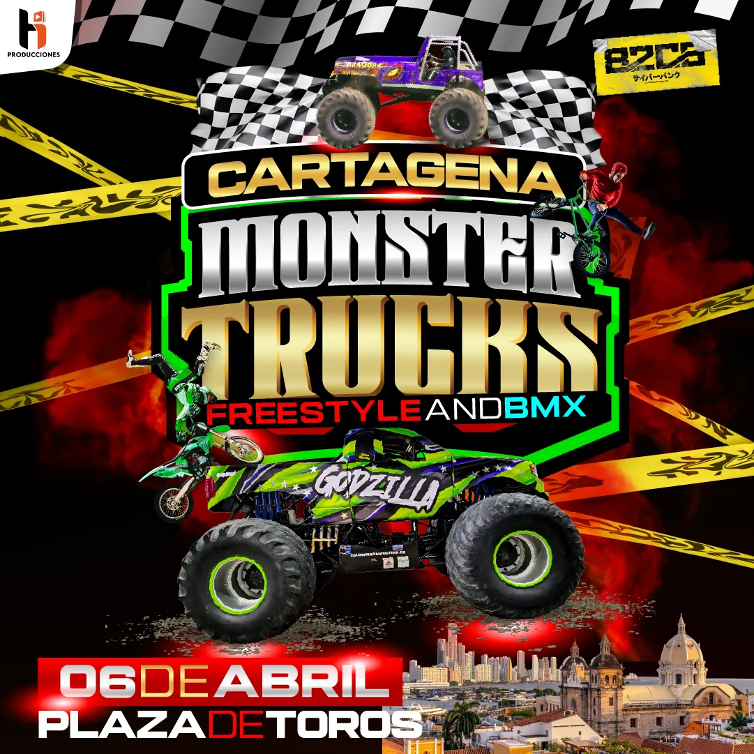 Cartel de Monster Trucks Cartagena