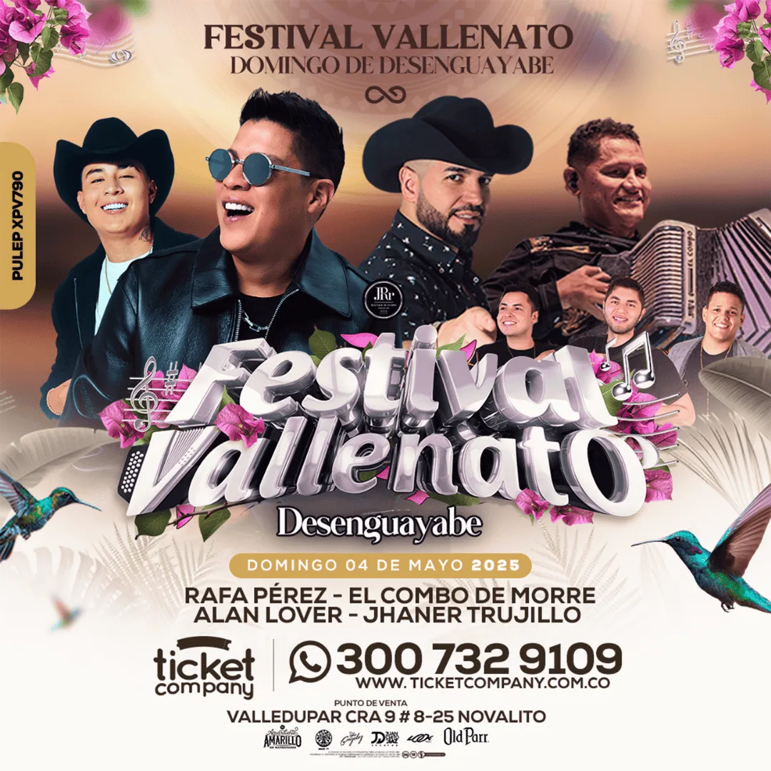 Cartel de Festival Vallenato 5to Dia