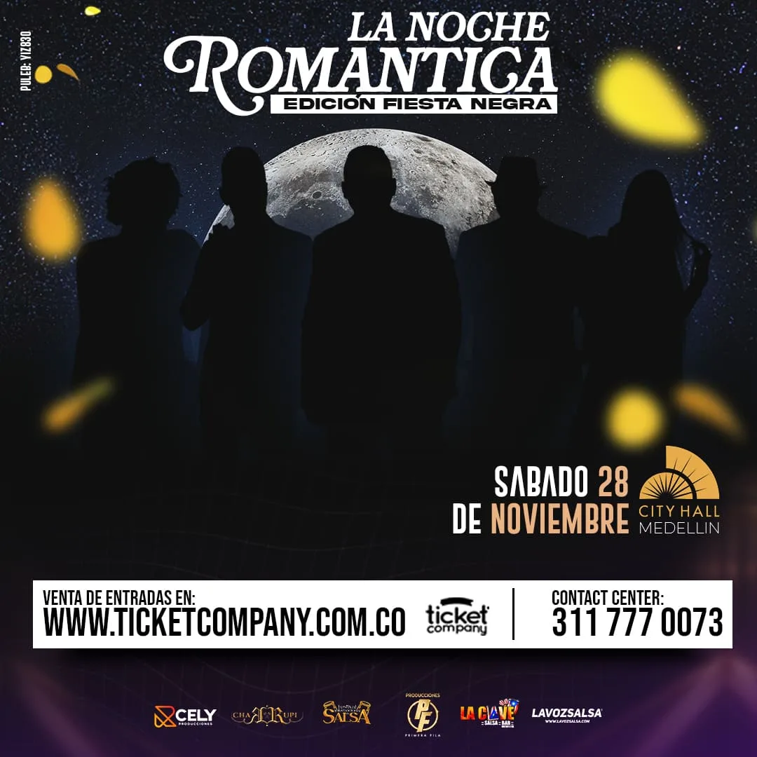 Cartel de LA NOCHE ROMANTICA - EDICION FIESTA NEGRA