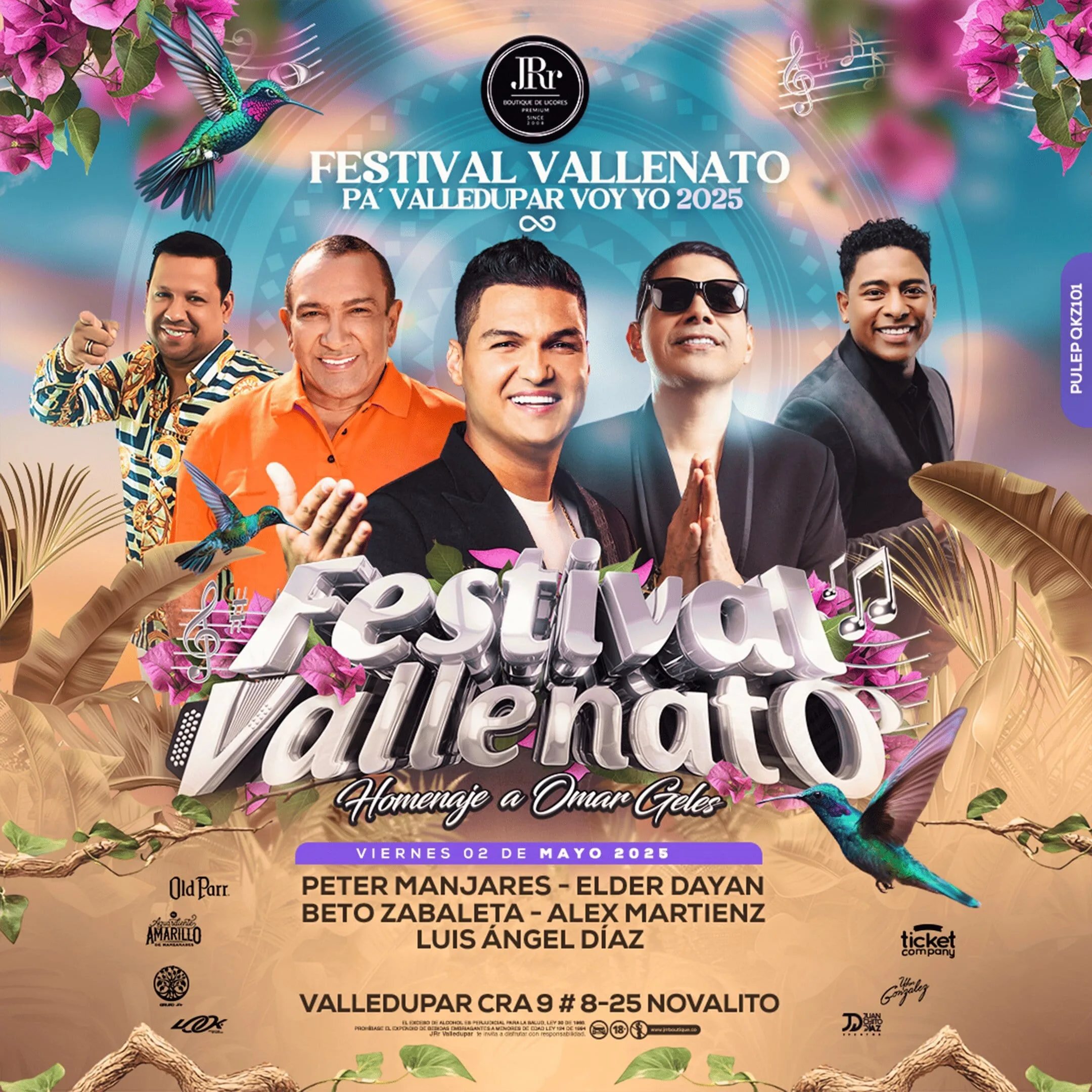 Cartel de Festival Vallenato 3er Dia