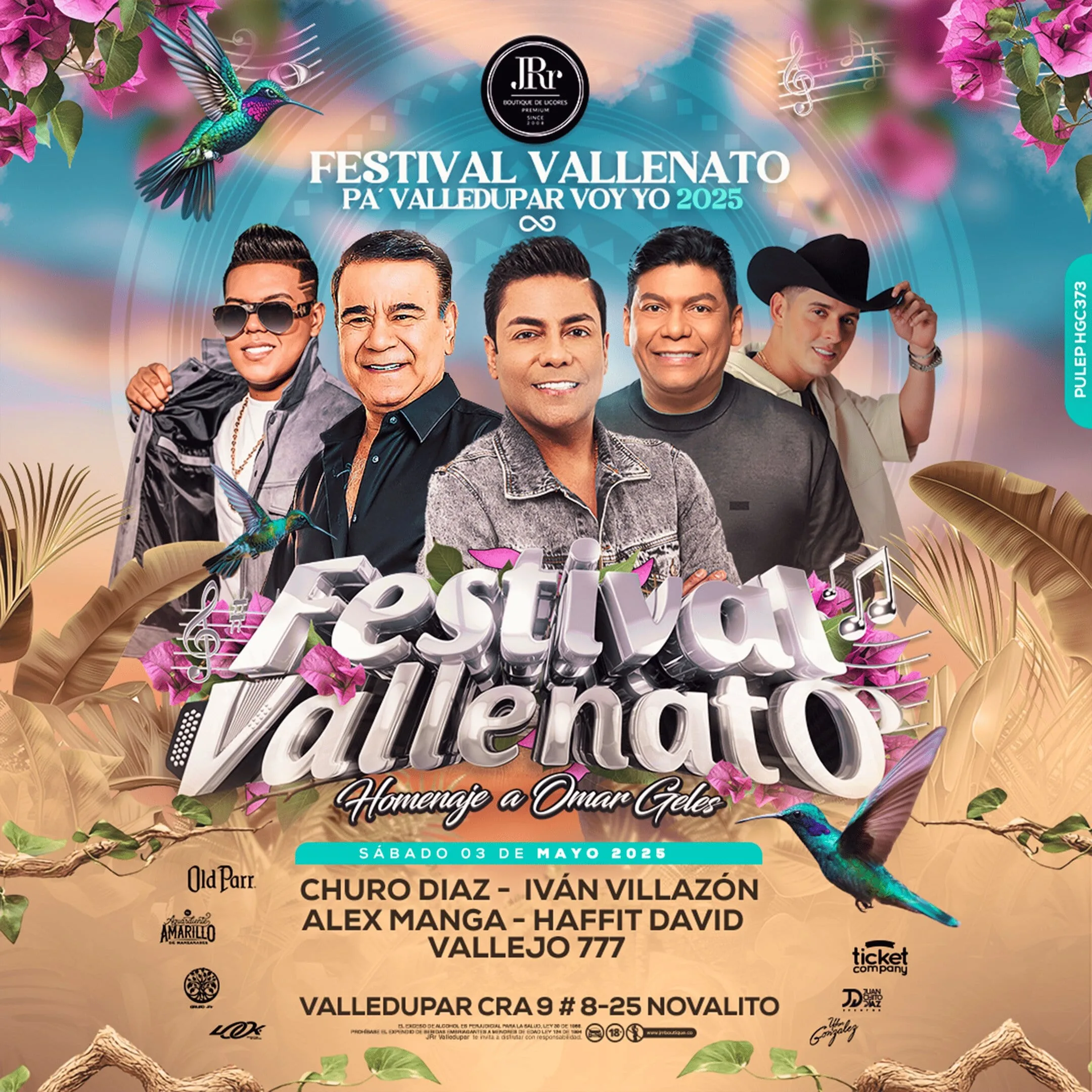Cartel de Festival Vallenato 4to Dia